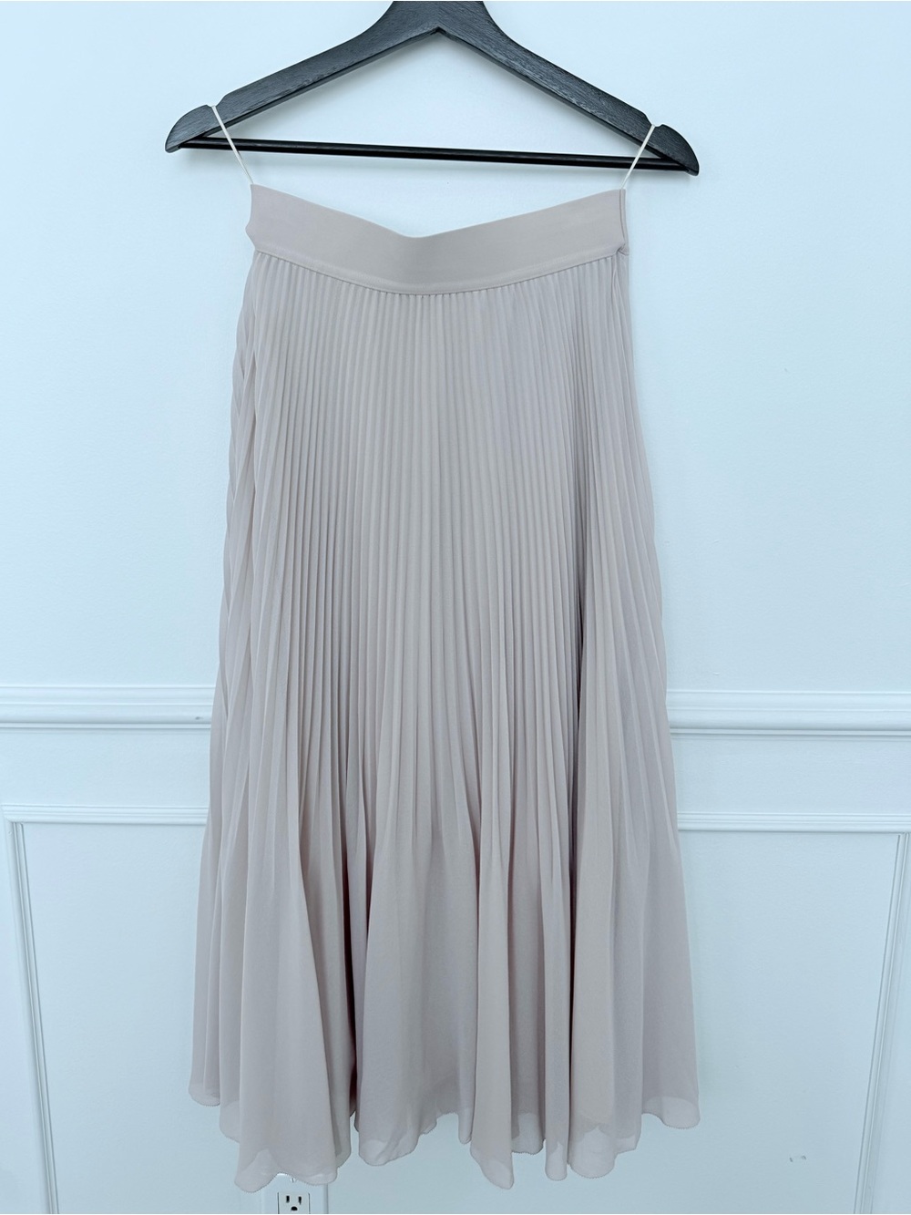 Wilfred Twirl Pleated Chiffon Midi Skirt - S